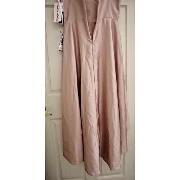 XSCAPE 3539XP Women’s Petite Sz 6 Beige High-Low Ball Gown $229 - Picture 10 of 15